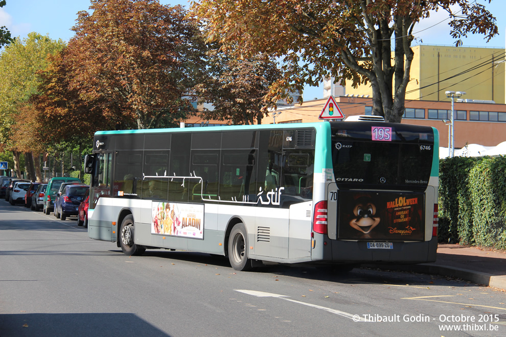 Bus 6746 (DA-699-ZG) sur la ligne 195 (RATP) à Châtenay-Malabry