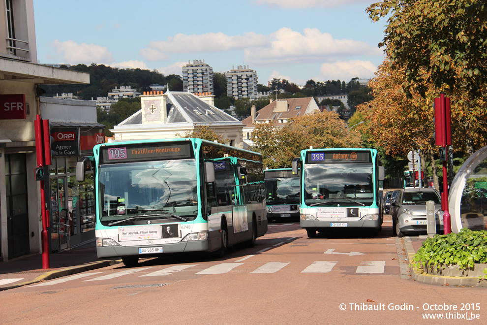 Bus 6748 (DA-585-WH) sur la ligne 195 (RATP) à Sceaux