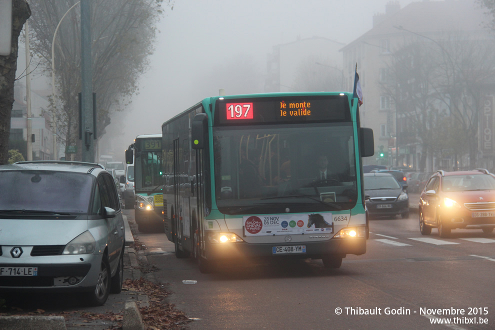 Bus 6634 (CE-408-YM) sur la ligne 197 (RATP) à Bagneux