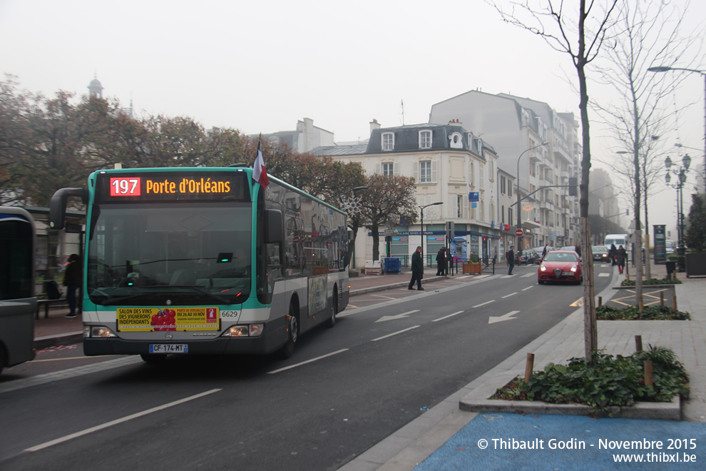 Bus 6629 (CF-174-MT) sur la ligne 197 (RATP) à Bourg-la-Reine