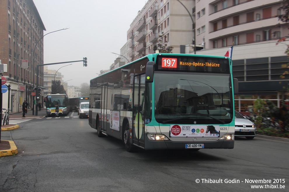 Bus 6635 (CE-400-YM) sur la ligne 197 (RATP) à Bourg-la-Reine