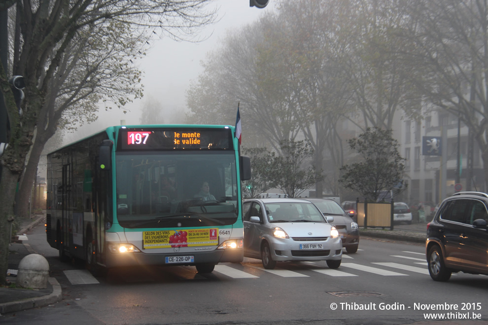 Bus 6641 (CE-226-QP) sur la ligne 197 (RATP) à Cachan
