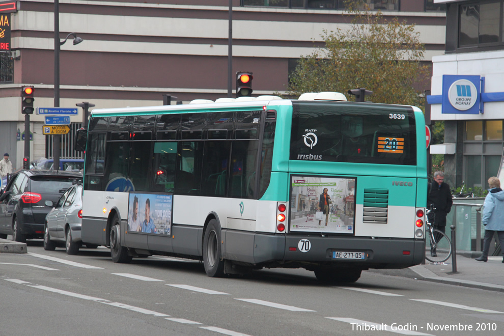 Bus 3639 (AE-277-QS) sur la ligne 20 (RATP) à Gare de Lyon (Paris)