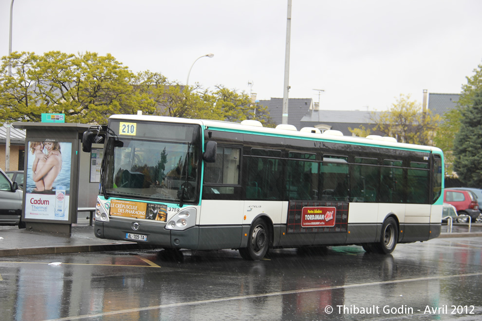 Bus 3759 (AL-709-TA) sur la ligne 210 (RATP) à Bry-sur-Marne