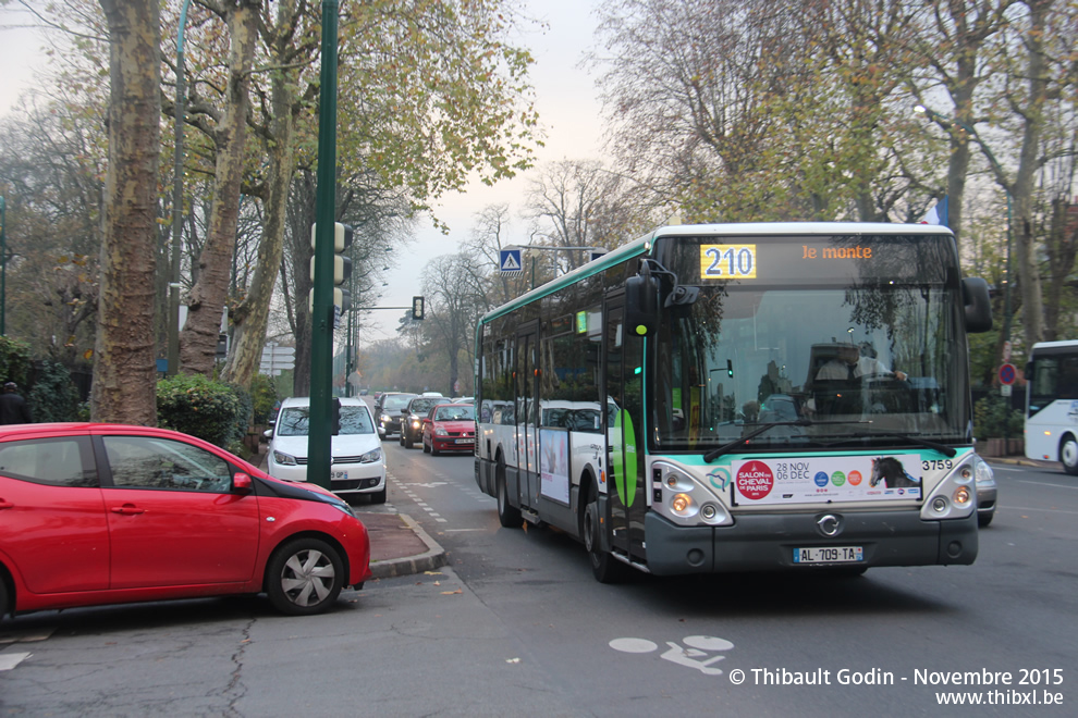 Bus 3759 (AL-709-TA) sur la ligne 210 (RATP) à Nogent-sur-Marne