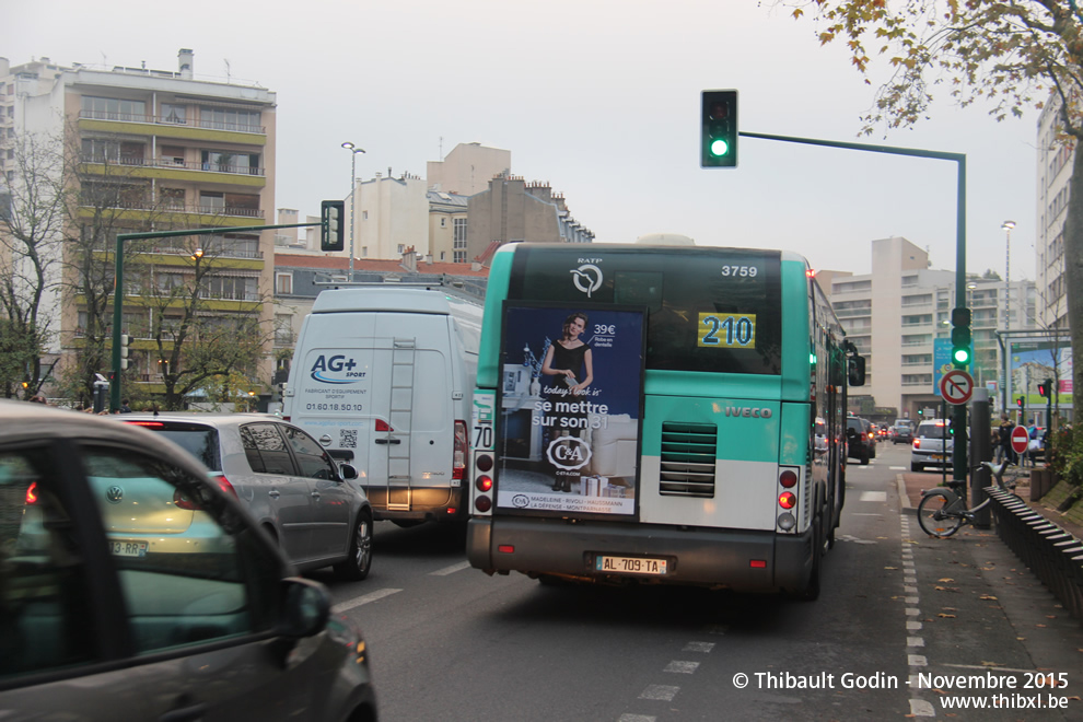 Bus 3759 (AL-709-TA) sur la ligne 210 (RATP) à Nogent-sur-Marne