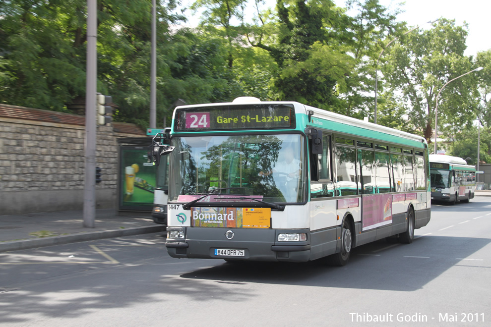 Bus 8447 (844 QFR 75) sur la ligne 24 (RATP) à Maisons-Alfort