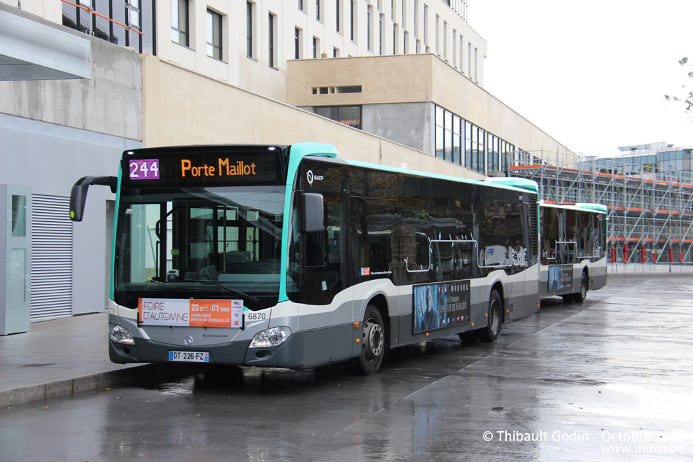 Bus 6870 (DT-226-FZ) sur la ligne 244 (RATP) à Rueil-Malmaison