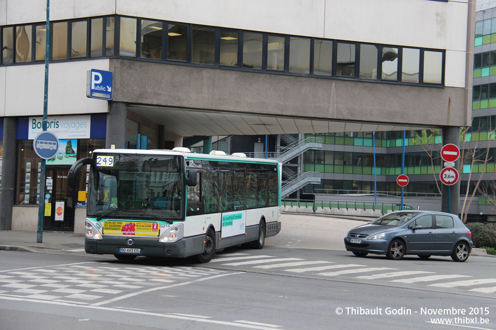 Bus 5214 (BQ-443-ED) sur la ligne 249 (RATP) à Pantin