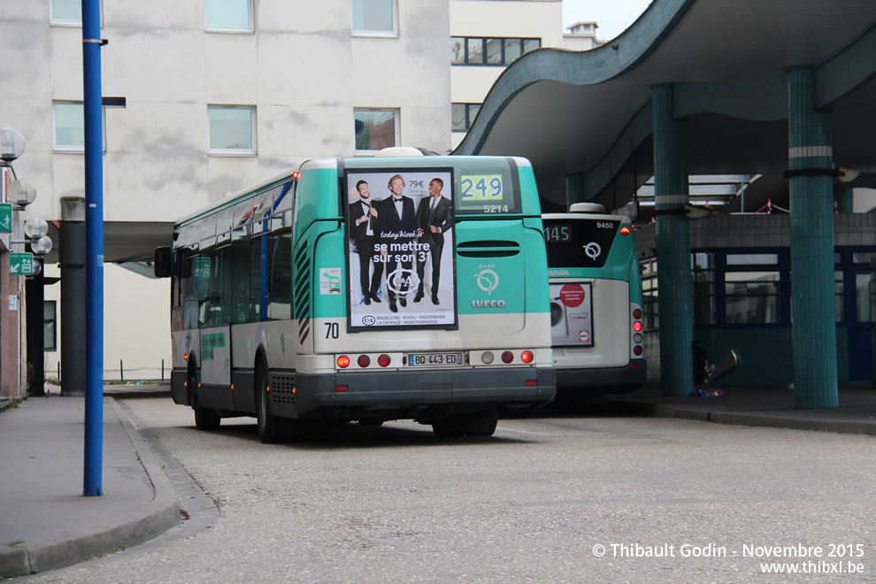 Bus 5214 (BQ-443-ED) sur la ligne 249 (RATP) à Pantin