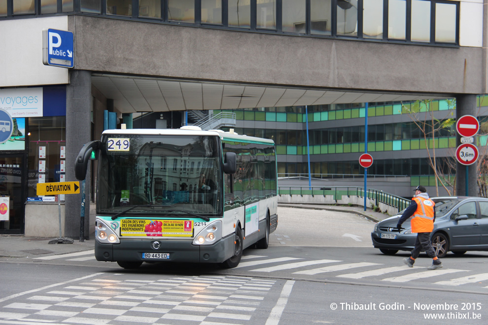 Bus 5214 (BQ-443-ED) sur la ligne 249 (RATP) à Pantin