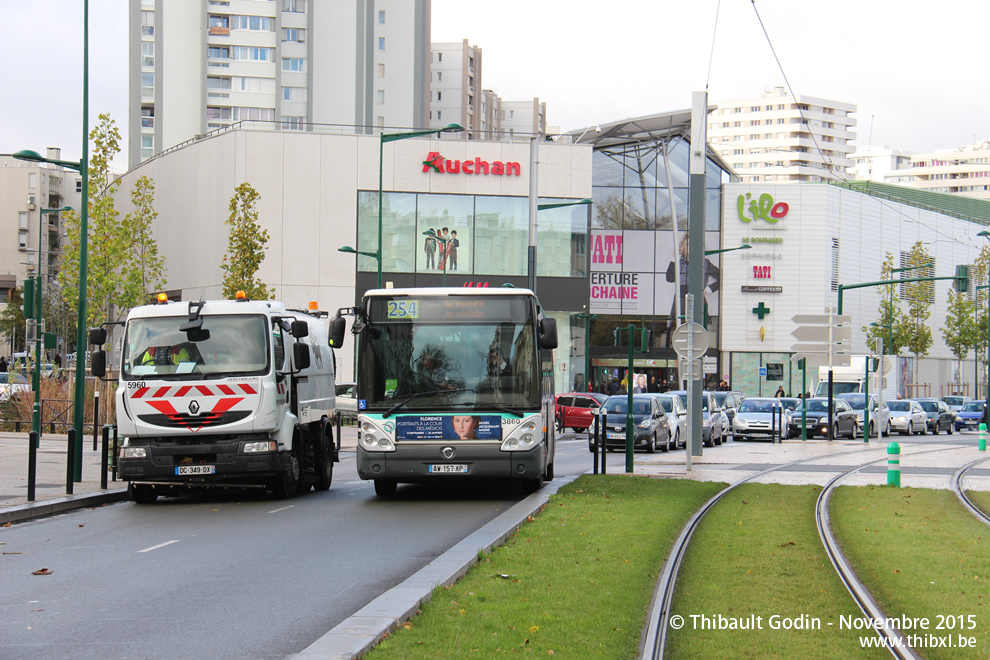 Bus 3860 (AW-157-XP) sur la ligne 254 (RATP) à Épinay-sur-Seine