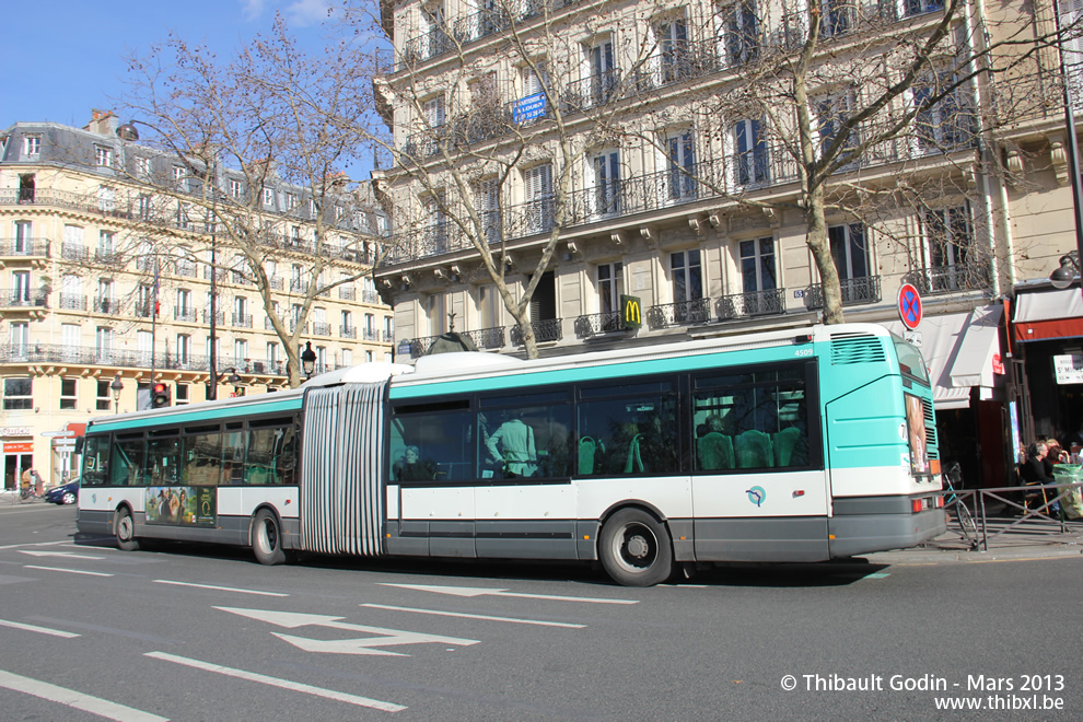 Bus 4509 (CJ-237-DC) sur la ligne 27 (RATP) à Luxembourg (Paris)
