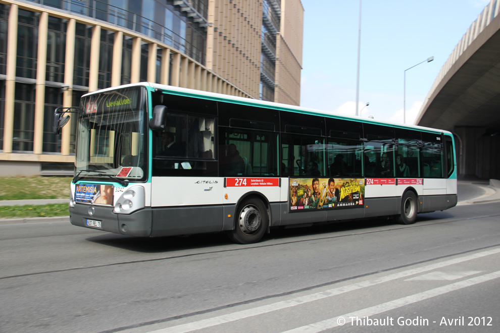 Bus 3242 (637 REL 75) sur la ligne 274 (RATP) à Saint-Denis