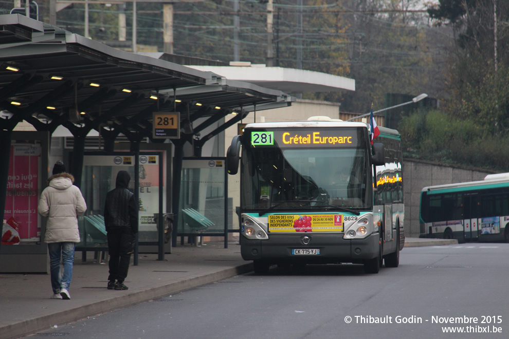 Bus 8629 (CK-775-YJ) sur la ligne 281 (RATP) à Joinville-le-Pont