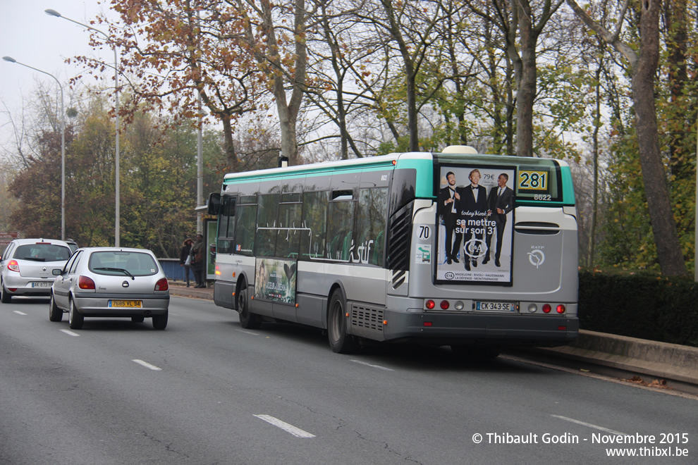 Bus 8622 (CK-343-SE) sur la ligne 281 (RATP) à Créteil