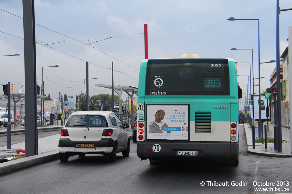 Bus 3625 (AD-040-ZD) sur la ligne 285 (RATP) à Chevilly-Larue