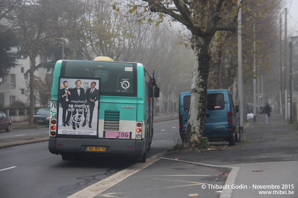 Bus 3319 (380 RFR 75) sur la ligne 286 (RATP) à Chevilly-Larue