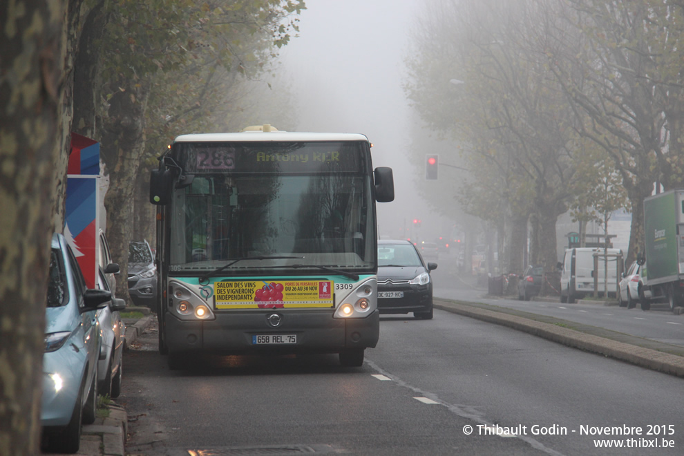 Bus 3309 (658 REL 75) sur la ligne 286 (RATP) à L'Haÿ-les-Roses