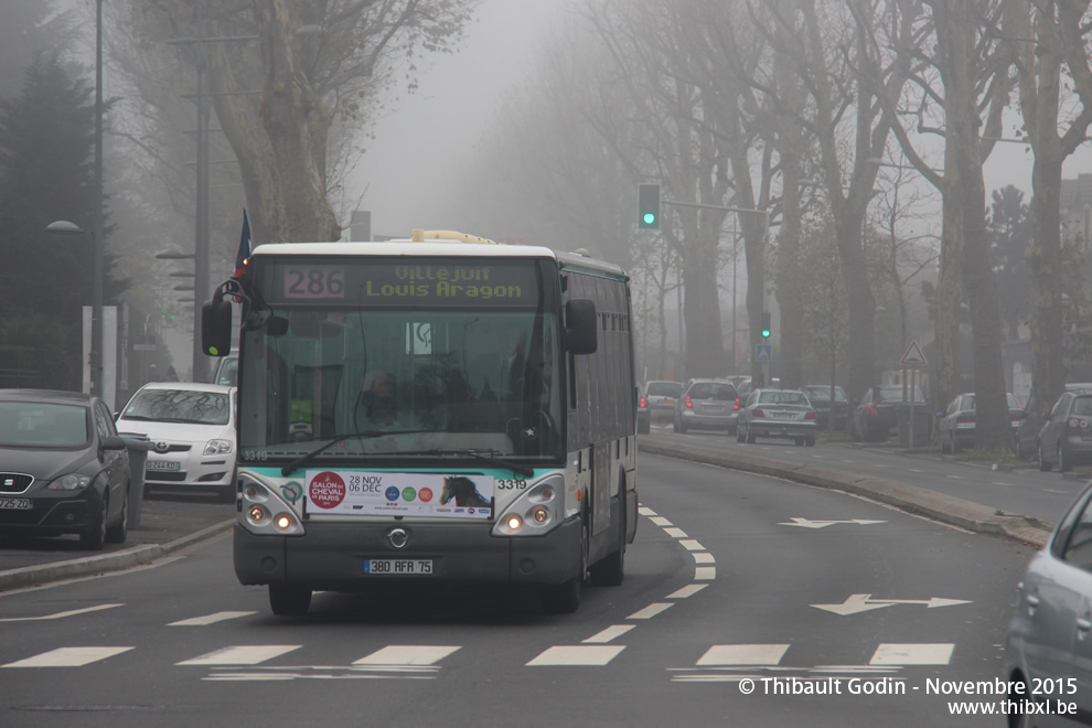 Bus 3319 (380 RFR 75) sur la ligne 286 (RATP) à Chevilly-Larue