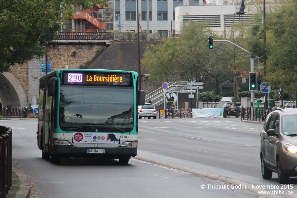 Bus 6610 (CE-254-TE) sur la ligne 290 (RATP) à Issy-les-Moulineaux