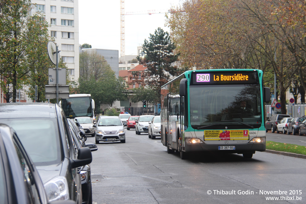 Bus 6606 (CE-267-SQ) sur la ligne 290 (RATP) à Issy-les-Moulineaux