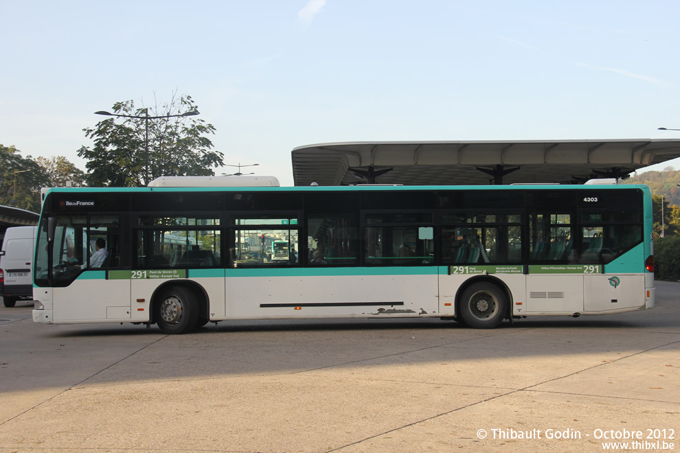 Bus 4303 (CJ-651-AS) sur la ligne 291 (RATP) à Boulogne-Billancourt
