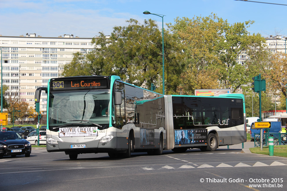 Bus 5422 (DM-768-HJ) sur la ligne 304 (RATP) à Asnières-sur-Seine