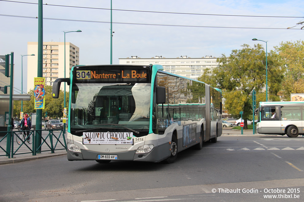 Bus 5418 (DM-632-AV) sur la ligne 304 (RATP) à Asnières-sur-Seine