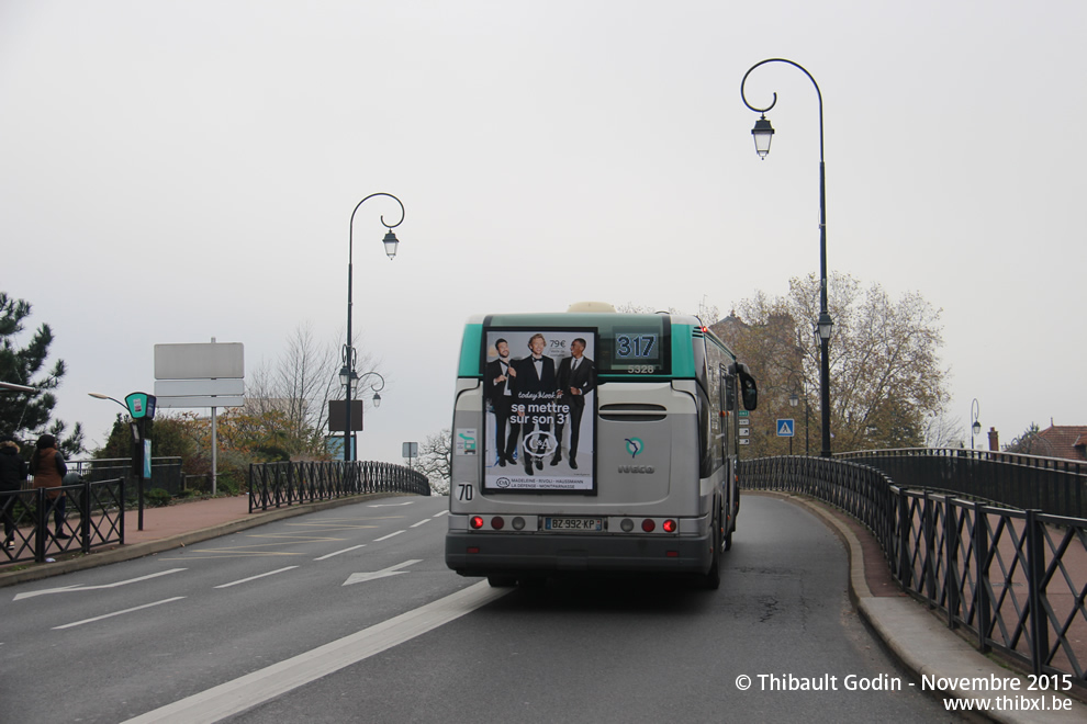 Bus 5328 (BZ-992-KP) sur la ligne 317 (RATP) à Saint-Maur-des-Fossés