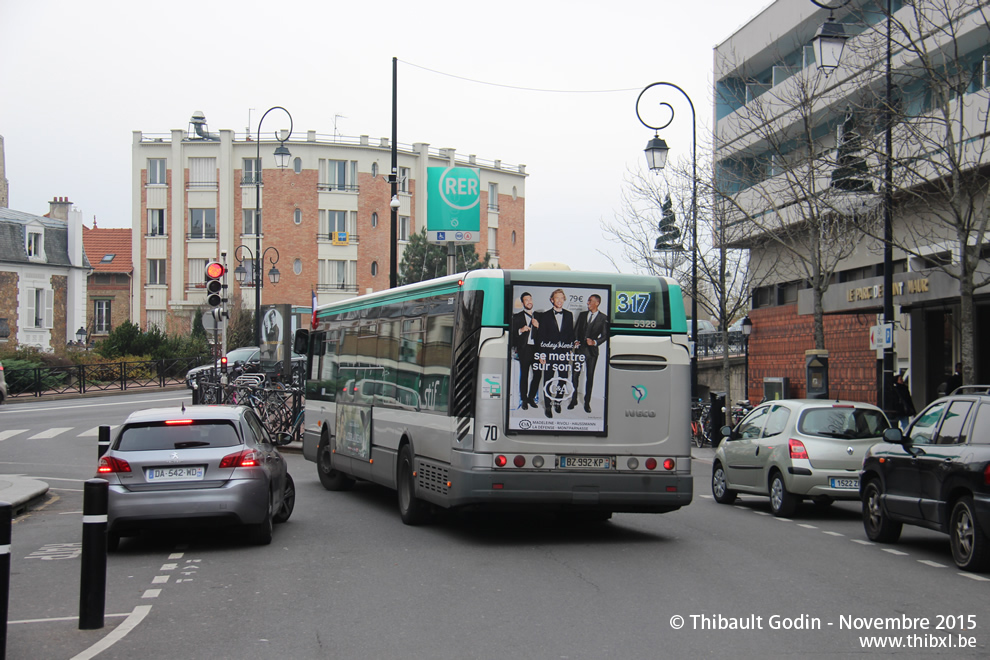 Bus 5328 (BZ-992-KP) sur la ligne 317 (RATP) à Saint-Maur-des-Fossés