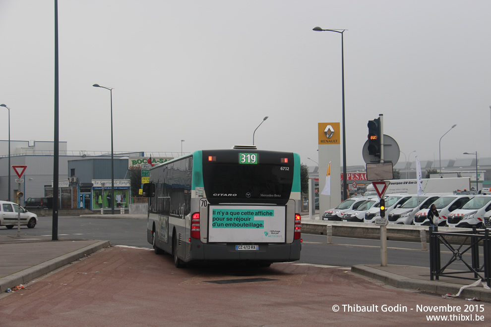 Bus 6732 (CZ-412-RA) sur la ligne 319 (RATP) à Chevilly-Larue