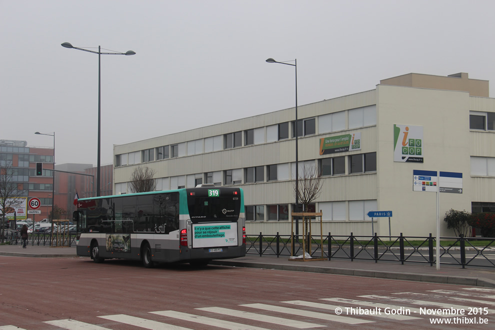 Bus 6729 (CZ-493-PZ) sur la ligne 319 (RATP) à Chevilly-Larue