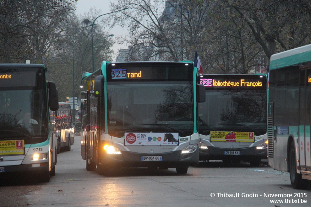 Bus 6829 (DP-954-BG) sur la ligne 325 (RATP) à Château de Vincennes (Paris)