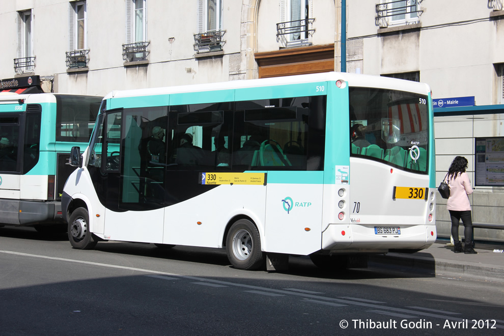 Bus 510 (BS-683-PJ) sur la ligne 330 (RATP) à Pantin