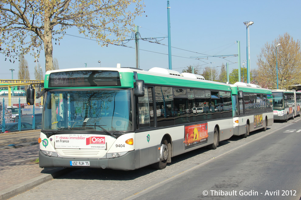 Bus 9404 (452 RJH 75) sur la ligne 347 (RATP) à Noisy-le-Sec