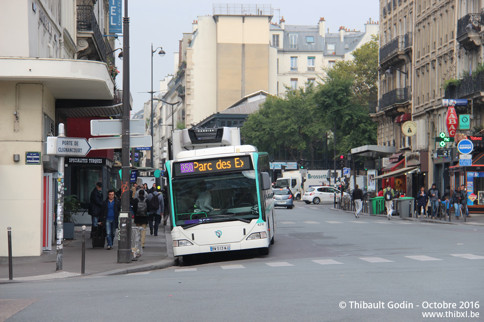 Bus 4290 (BW-513-WJ) sur la ligne 350 (RATP) à Gare de l'Est (Paris)