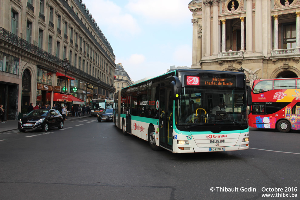 Bus 4965 (AC-229-LK) sur la ligne 352 (Roissybus - RATP) à Opéra (Paris)