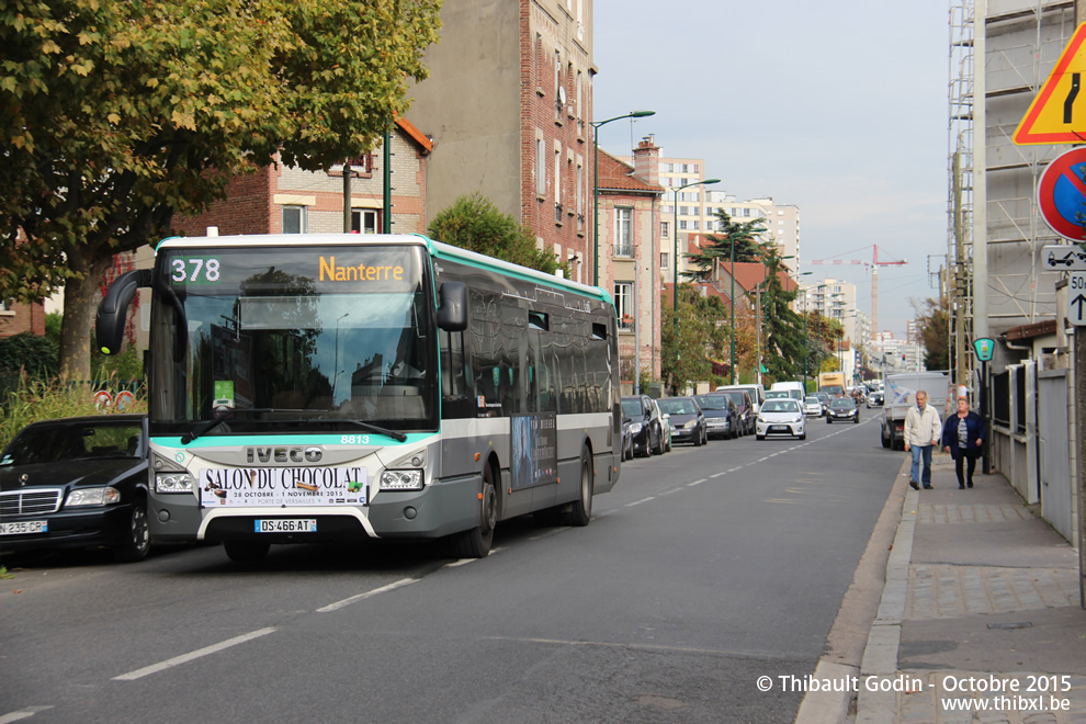 Bus 8813 (DS-466-AT) sur la ligne 378 (RATP) à Colombes