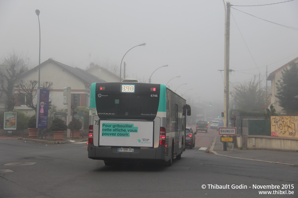 Bus 6746 (DA-699-ZG) sur la ligne 390 (RATP) à Bourg-la-Reine