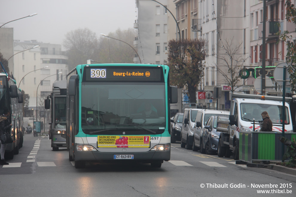 Bus 6697 (CT-643-BV) sur la ligne 390 (RATP) à Bourg-la-Reine