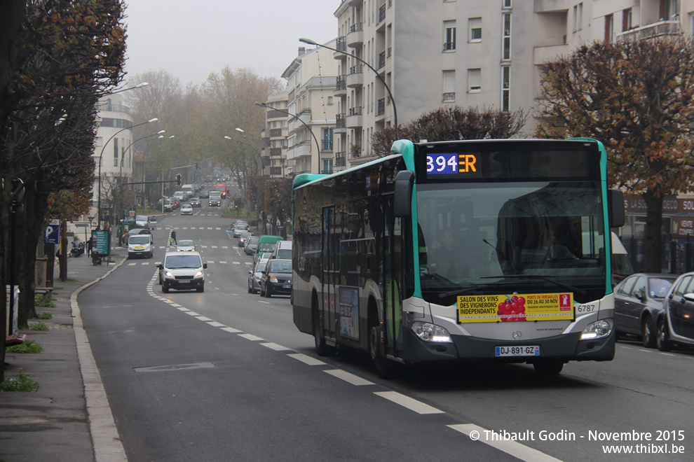 Bus 6787 (DJ-891-GZ) sur la ligne 394 (RATP) à Bourg-la-Reine
