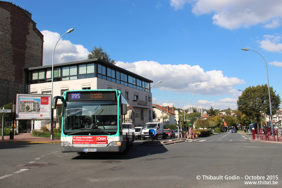 Bus 6712 (CT-645-BV) sur la ligne 395 (RATP) à Châtenay-Malabry