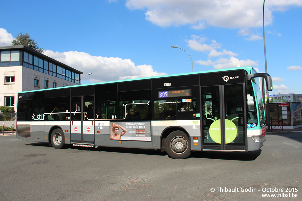 Bus 6712 (CT-645-BV) sur la ligne 395 (RATP) à Sceaux