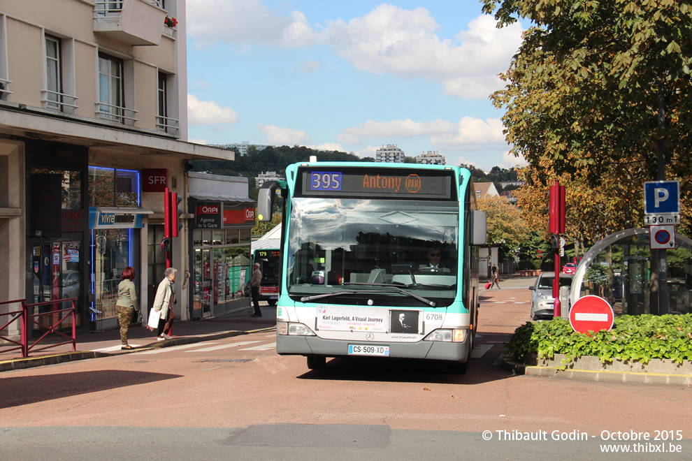 Bus 6708 (CS-509-XD) sur la ligne 395 (RATP) à Sceaux
