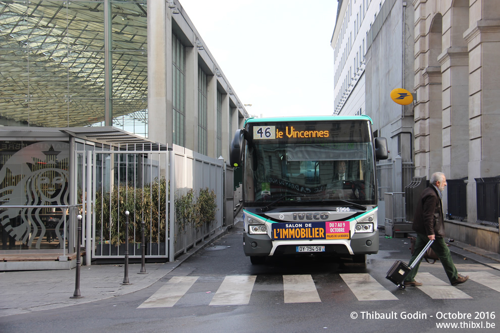 Bus 5966 (DY-794-SV) sur la ligne 46 (RATP) à Gare du Nord (Paris)