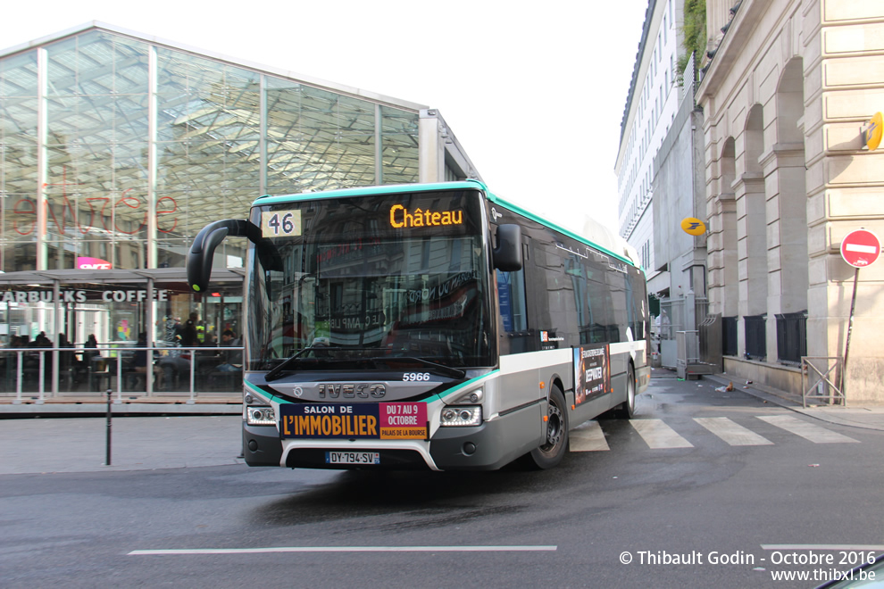 Bus 5966 (DY-794-SV) sur la ligne 46 (RATP) à Gare du Nord (Paris)
