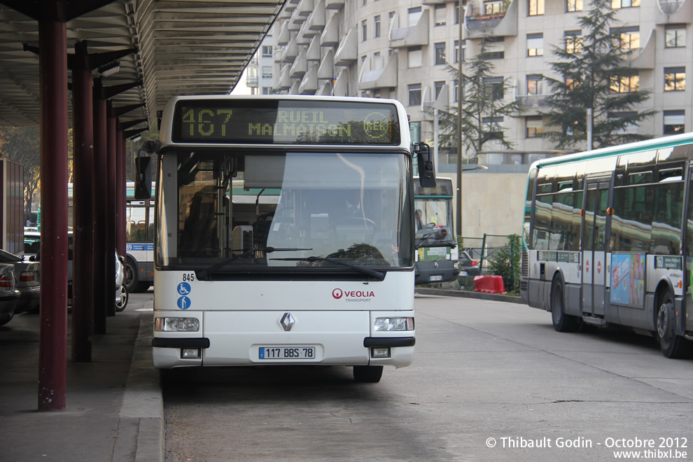 Bus 845 (117 BBS 78) sur la ligne 467 (RATP) à Boulogne-Billancourt
