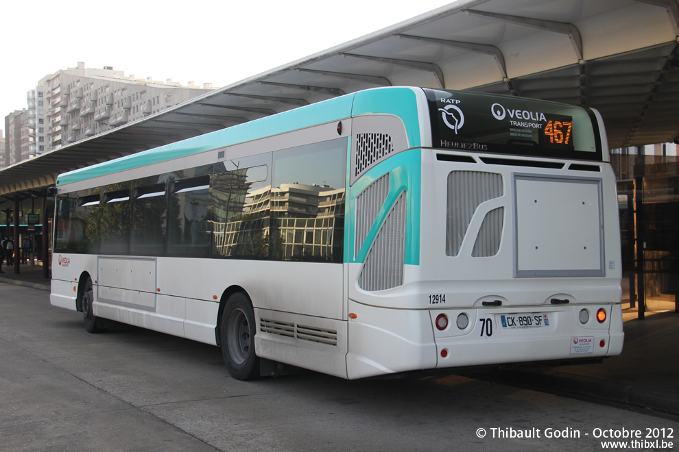 Bus 12914 (CK-890-SF) sur la ligne 467 (RATP) à Boulogne-Billancourt