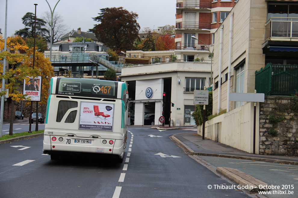 Bus 12115 (CM-170-MG) sur la ligne 467 (RATP) à Saint-Cloud